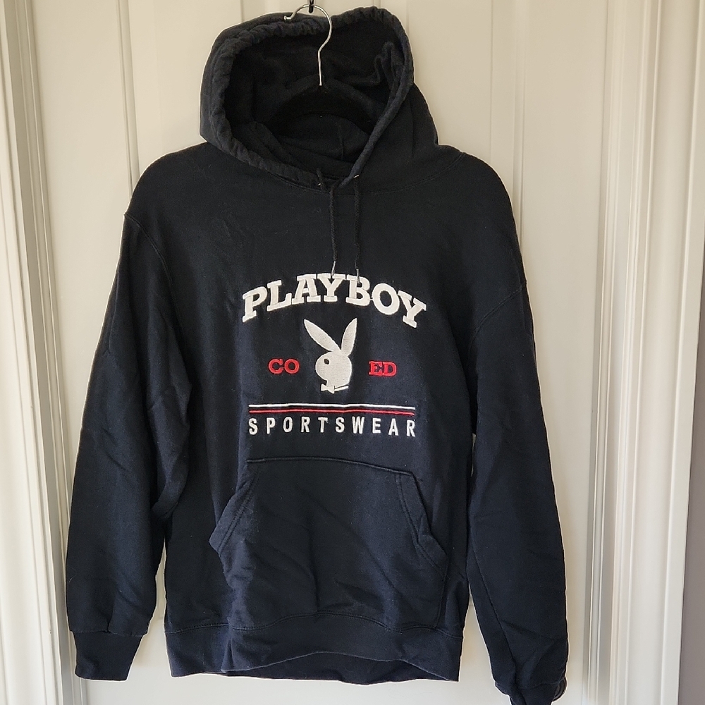 Vintage PLAYBOY Black Sportswear Hoodie